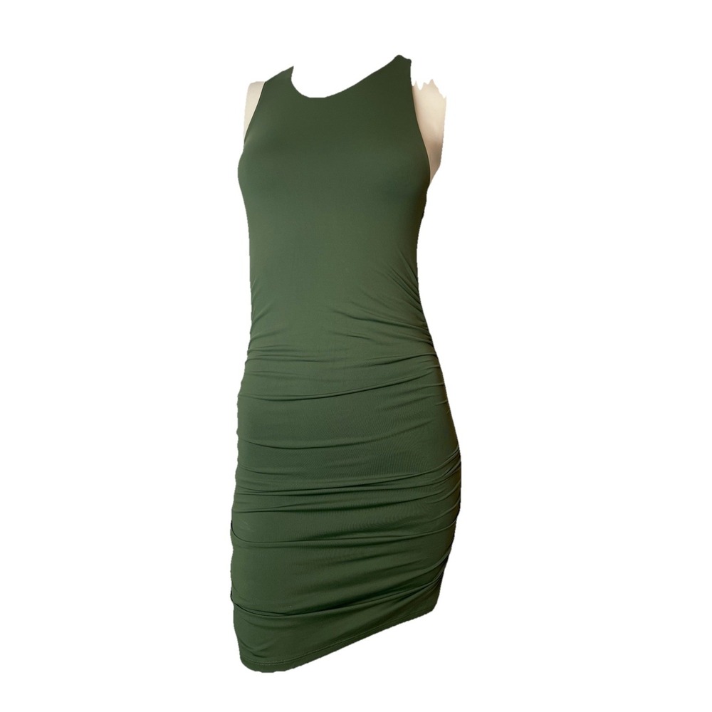 Babaton Contour Women's Olive Green Racerback Sleeveless Body Con Dress Size S